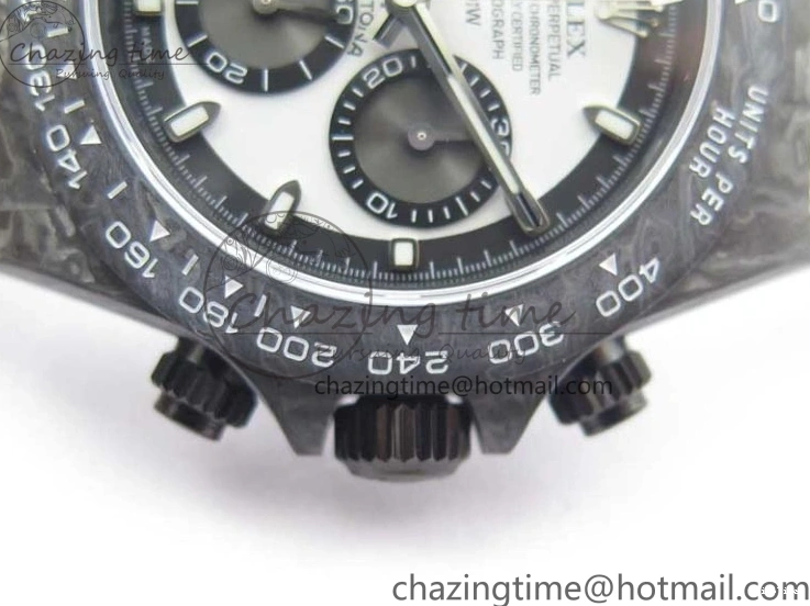 MiroTime 0320 WrinkleFree Daytona DIW Carbon Noob 1:1 Best Edition White Black Dial on Nylon Strap SA 2614